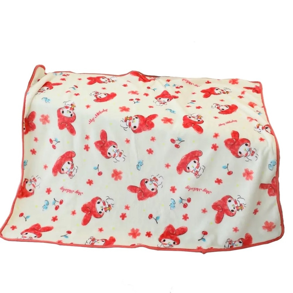 Sanrio Red and White My Melody Plush Throw Blanket